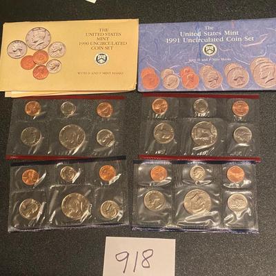 1990-91 Uncirculated Coin Sets