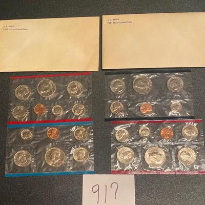 1980-81 Uncirculated Coin Sets