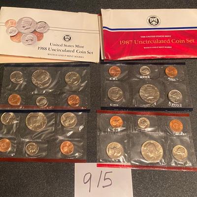 1987-88 Uncirculated Coin Sets