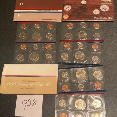 1984-86 Uncirculated Coin Sets