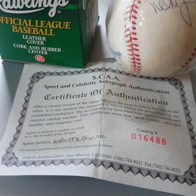 LOT 120 MARK McGWIRE AUTOGRAPHED BASEBALL