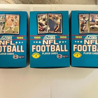 (3) Boxes 1990 Score Football Series 2 Wax Packs
