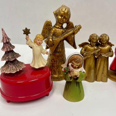 Vintage Angel Figurine Lot - Mixed Maker Choir Musical