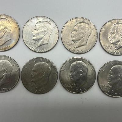 8 Ike Dollars Mixed Dates