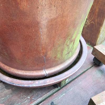 Glazed Ceramic Pots & Rolling Stands (Y-JS)