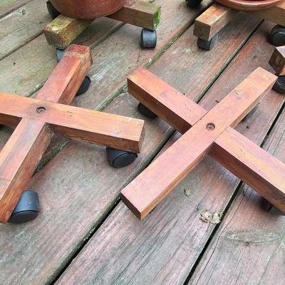 Glazed Ceramic Pots & Rolling Stands (Y-JS)
