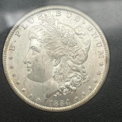 1884-CC $1 GSA Morgan Silver Dollars Graded NGC MS63