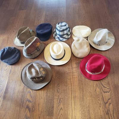 A Collection of Hats incl Dobbs, Borsalino, Panama Jack (GE-MK)