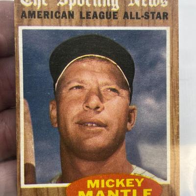 1962 Topps Mickey Mantle The Sporting News All Star #471 Yankees