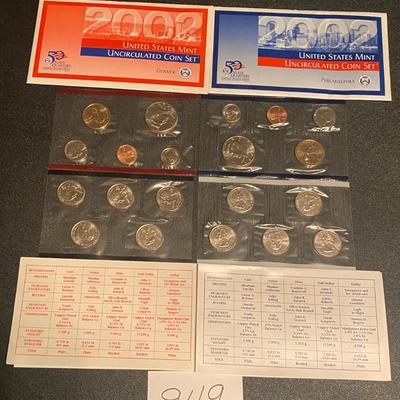 2002 Uncirculated Coin Sets