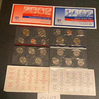 2002 Uncirculated Coin Sets