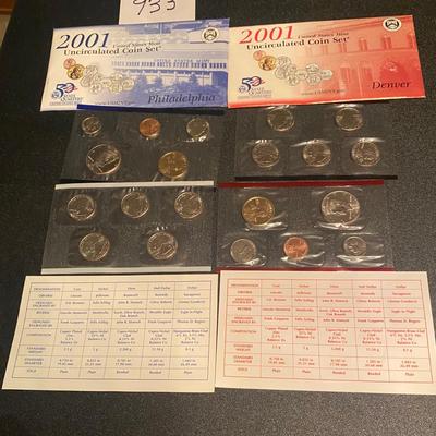 2001 Uncirculated Coin Sets