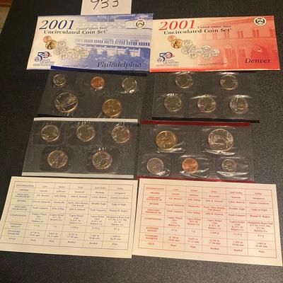 2001 Uncirculated Coin Sets