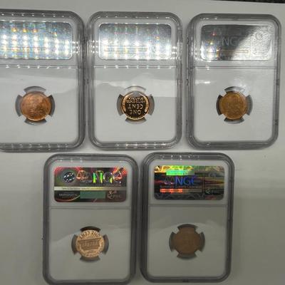 5 NGC Graded Coins