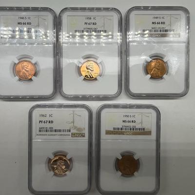5 NGC Graded Coins