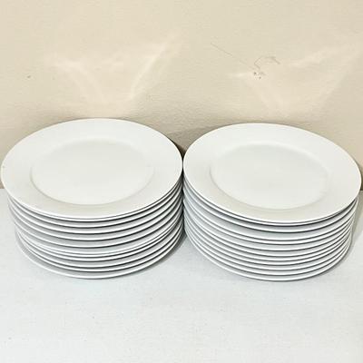VERTEX ~ Argyle Catalina ~ 12” Rolled Edge Dinner Plate ~ Set Of Twenty Four (24)