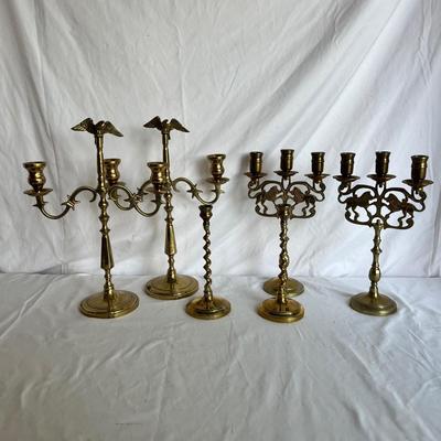 Six Brass Candlesticks (P-MK)