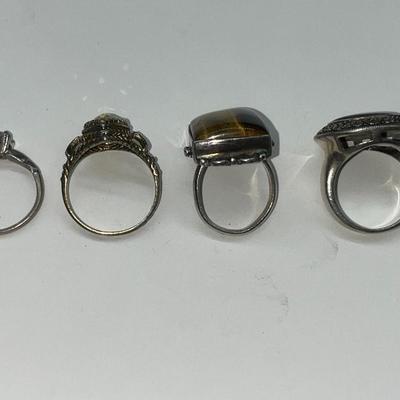4 Sterling .925 Ladies Rings