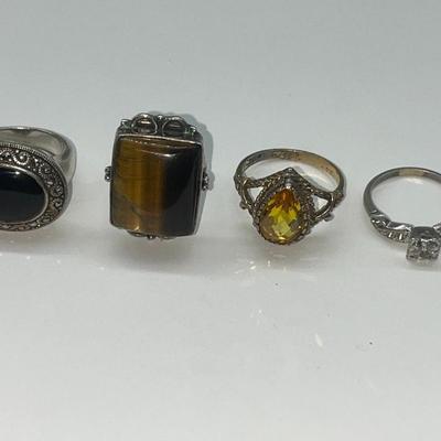 4 Sterling .925 Ladies Rings