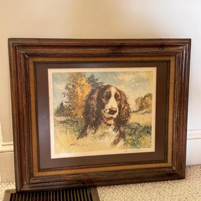 Robert Abbett Signed Springer Spaniel and Antique Spaniel Painting (MB-DZ)