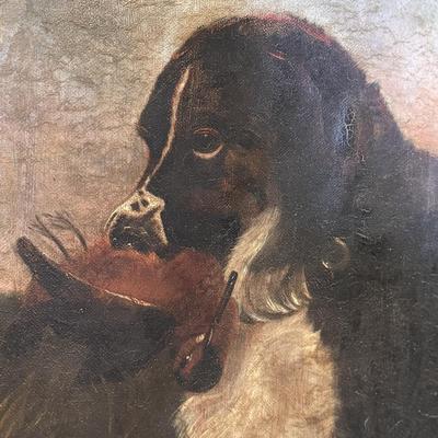 Robert Abbett Signed Springer Spaniel and Antique Spaniel Painting (MB-DZ)