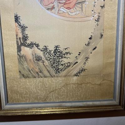 Framed Japanese Silk Painting & More (P-RG)
