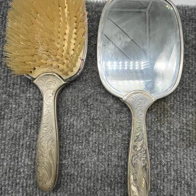 Antique Ladies Brush & Mirror Set Germany