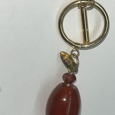 14K Zoe B Pearl and Carnelian Necklace