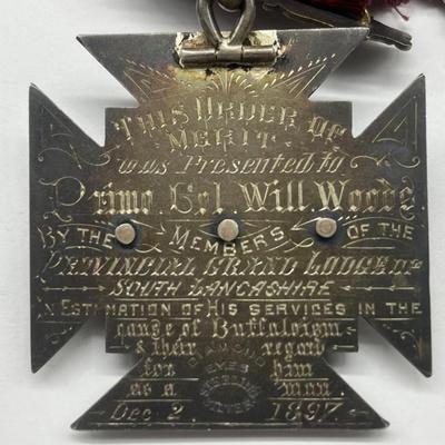 Large Sterling Silver Royal Order of Buffaloes Medal Award
