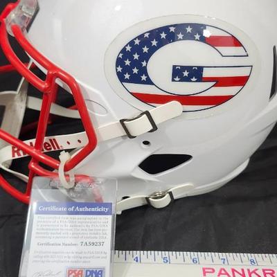 Randall Cobb Signed Green Bay Packers Full Size White Stars & Stripes NFL Authentic Helmet