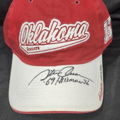 Steve Owens signed Oklahoma University Baseball Baseball Cap JSA Certification