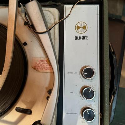 Vintage Solid State Portable Record Player