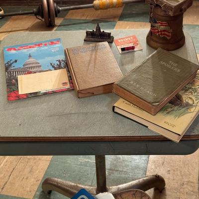 Vintage Metal Desk/Chair Set w/ Contents Lot