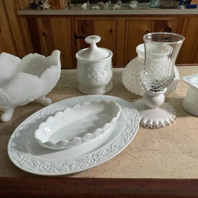 Milk Glass Lot (1)