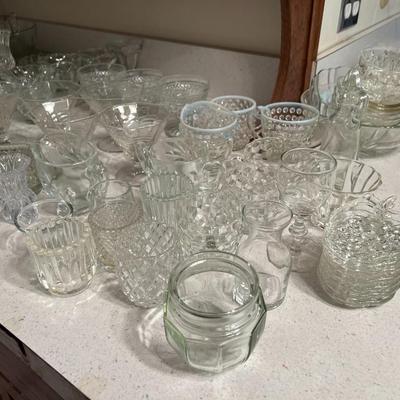 Antique Clear Cut Depression Glass Lot