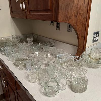 Antique Clear Cut Depression Glass Lot