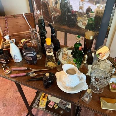 Perfume Bottles, Vintage Jewelry, and Misc Items Lot