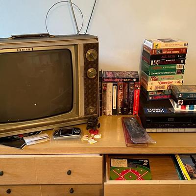 Vintage Zenith TV, VCR and VHS Lot