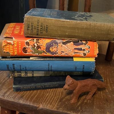 Set of Wood Child Chairs and Contents