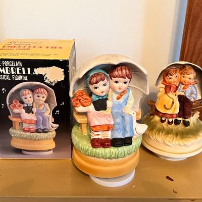 Porcelain Umbrella Musical Figurines