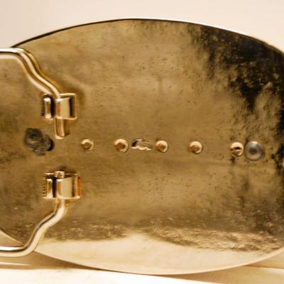 Unique "Buffalo Nickels & Horseshoes" Belt Buckle 3 1/2" x 2 1/4"