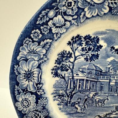 Liberty Blue, Monticello Bread and Butter Plates (2)