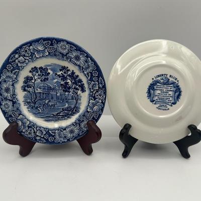 Liberty Blue, Monticello Bread and Butter Plates (2)