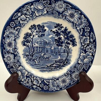 Liberty Blue, Monticello Bread and Butter Plates (2)