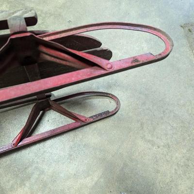 Vintage Wood/Metal Snow Sled