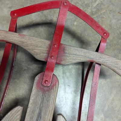 Vintage Wood/Metal Snow Sled