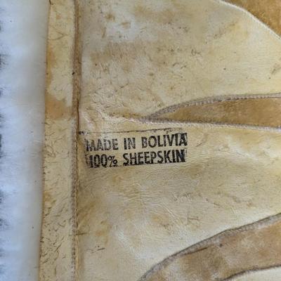 Made In Bolivia 100% Sheepskin Deer Tapestries/Rug