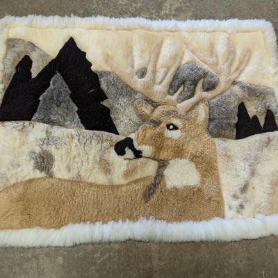 Made In Bolivia 100% Sheepskin Deer Tapestries/Rug