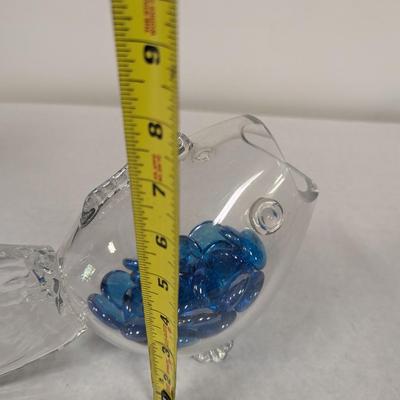 Lou Michel Cie Style Hand Blown Art Glass Fish Shaped Bowl