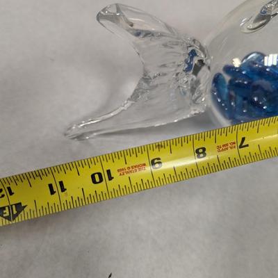 Lou Michel Cie Style Hand Blown Art Glass Fish Shaped Bowl